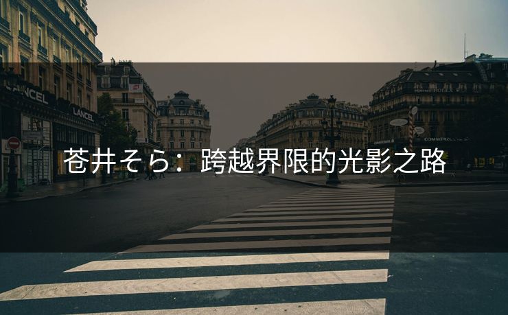 苍井そら:跨越界限的光影之路 苍井そら:跨越界限的光影之路
